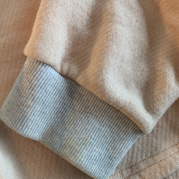 Madewell MWL Women’s Crop Sweatshirt Peach Cream Size XL Preowned - Picture 3 of 9